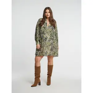 Women's long sleeve dress Mat Fashion Zebra Print image-2