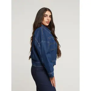 Women's crop denim jacket Mat Fashion image-4