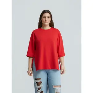 Sweatshirt woman Mat Fashion Relaxed image-1
