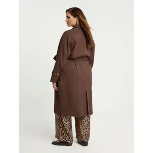 Belted Trench Coat Women Mat Fashion image-3