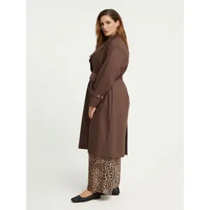 Belted Trench Coat Women Mat Fashion image-4