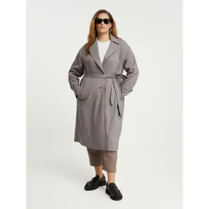 Belted Trench Coat Women Mat Fashion image-1