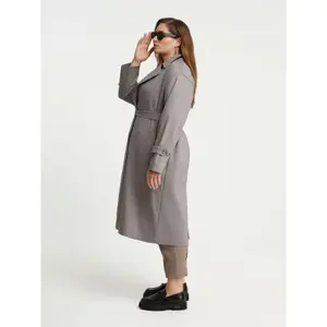 Belted Trench Coat Women Mat Fashion image-4