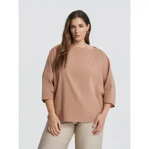 Structured Long Sleeve Blouse Women Mat Fashion image-1
