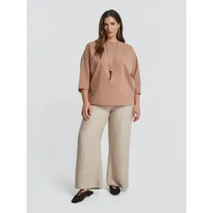 Structured Long Sleeve Blouse Women Mat Fashion image-2