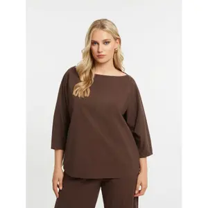 Structured Long Sleeve Blouse Women Mat Fashion image-1