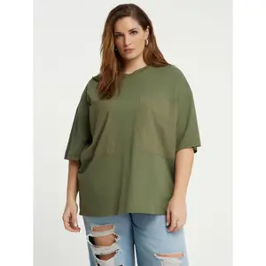 Women's Pocket T-shirt Mat Fashion image-1