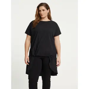 Women's Longer Back Hem T-Shirt Mat Fashion image-1