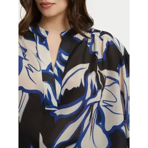 Blouse manches longues motif floral abstrait femme Mat Fashion image-4