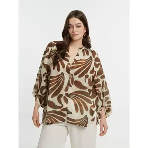 Women's long-sleeved printed blouse Mat Fashion image-1