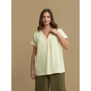 Women’s V-neck blouse Mat Fashion Essential image-1