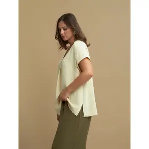 Women’s V-neck blouse Mat Fashion Essential image-3