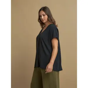 Women’s V-neck blouse Mat Fashion Essential image-3