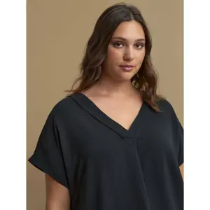 Women’s V-neck blouse Mat Fashion Essential image-4
