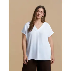 Women’s V-neck blouse Mat Fashion Essential image-1