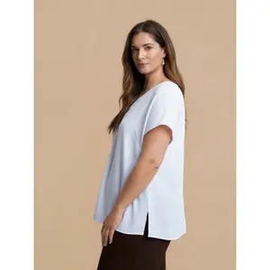 Women’s V-neck blouse Mat Fashion Essential image-3