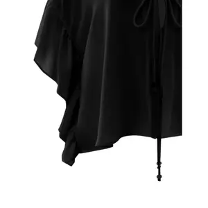 Women’s Ruffled Sleeve Crepe Bolero Mat Fashion image-2