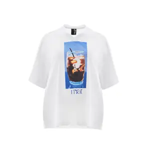 Women's Espresso Print T-shirt Mat Fashion image-0