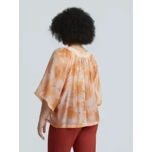 Women's Pleated V-Neck Blouse Mat Fashion image-2