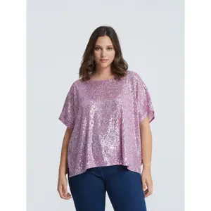 Sequin blouse for women Mat Fashion image-1