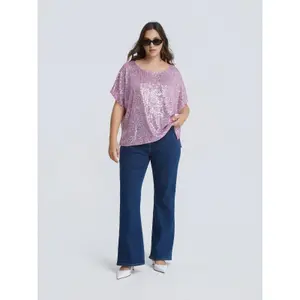 Sequin blouse for women Mat Fashion image-2