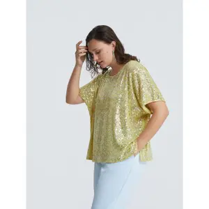 Sequin blouse for women Mat Fashion image-4