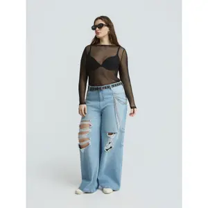 Women's Long Sleeve Knit Blouse Mat Fashion image-2