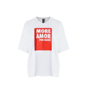 T-shirt i bomull för kvinnor Mat Fashion More Amor image-0
