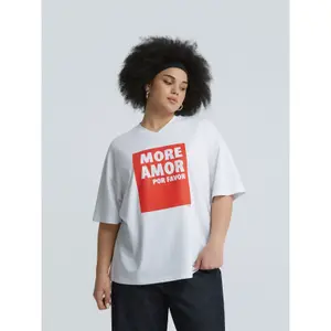 T-shirt i bomull för kvinnor Mat Fashion More Amor image-1