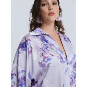 Floral Long Sleeve Pointed Collar Blouse Women Mat Fashion image-4
