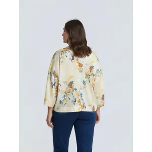 Floral Long Sleeve Pointed Collar Blouse Women Mat Fashion image-3