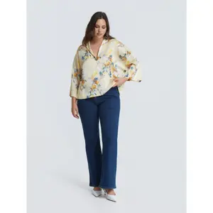 Floral Long Sleeve Pointed Collar Blouse Women Mat Fashion image-2