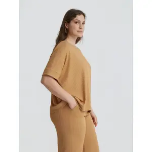 Ribbed Blouse for Women Mat Fashion image-4