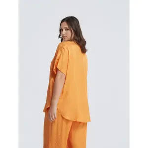 V-Neck Viscose Blouse Women Mat Fashion image-4