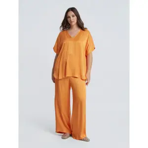 V-Neck Viscose Blouse Women Mat Fashion image-2