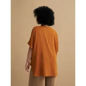 Women's Deep Back Crepe Blouse Mat Fashion image-3