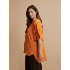 Women's Deep Back Crepe Blouse Mat Fashion image-4
