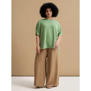 Women's Deep Back Crepe Blouse Mat Fashion image-1