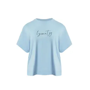 Women's Rhinestone Logo T-shirt Mat Fashion image-0