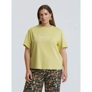 Women's Rhinestone Logo T-shirt Mat Fashion image-1
