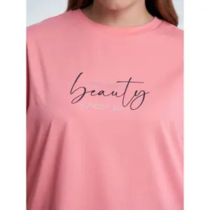 Women's Rhinestone Logo T-shirt Mat Fashion image-4