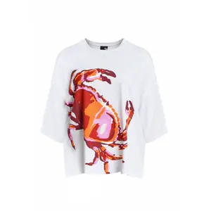 Women's T-shirt Mat Fashion Crab Print image-0