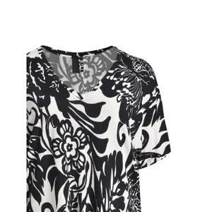 V-neck Floral Print Blouse Women Mat Fashion image-1