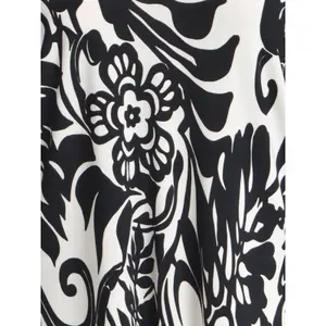 V-neck Floral Print Blouse Women Mat Fashion image-2