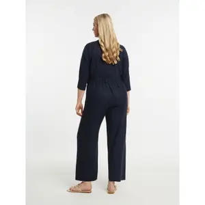 Women's Viscose and Linen Trousers Mat Fashion Wide Leg image-3