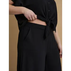 Culottebyxor i chiffong dam Mat Fashion image-4