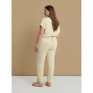 Women's Tapered Crepe Trousers Mat Fashion image-2