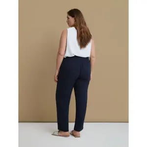 Women's Tapered Crepe Trousers Mat Fashion image-2