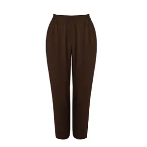 Women's Tapered Crepe Trousers Mat Fashion image-0