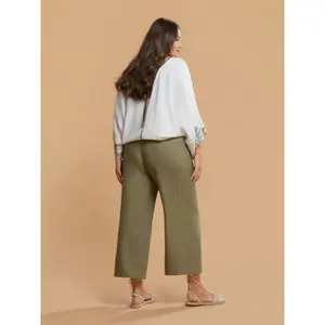 Textured Wide-Leg Trousers for Women Mat Fashion Lurex image-3